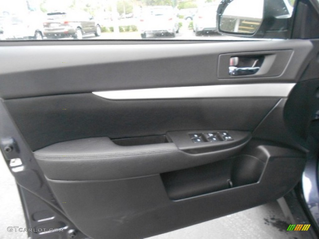 2013 Subaru Outback 2.5i Premium Off Black Leather Door Panel Photo #80316011