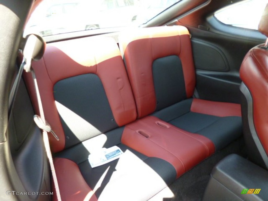 SE Red Leather/Black Sport Grip Interior 2008 Hyundai Tiburon SE Photo #80317828