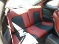 2008 Hyundai Tiburon SE Red Leather/Black Sport Grip Interior Rear Seat Photo