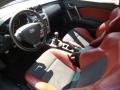 2008 Hyundai Tiburon SE Red Leather/Black Sport Grip Interior Front Seat Photo