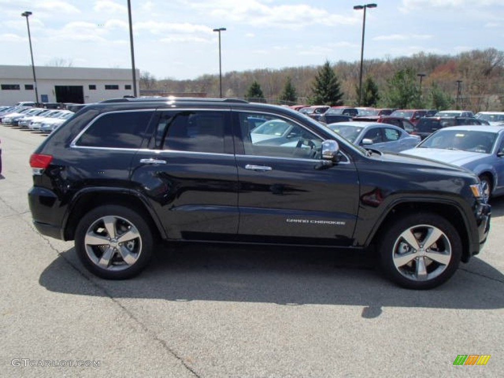 2014 Grand Cherokee Overland 4x4 - Brilliant Black Crystal Pearl / Overland Nepal Jeep Brown Light Frost photo #5