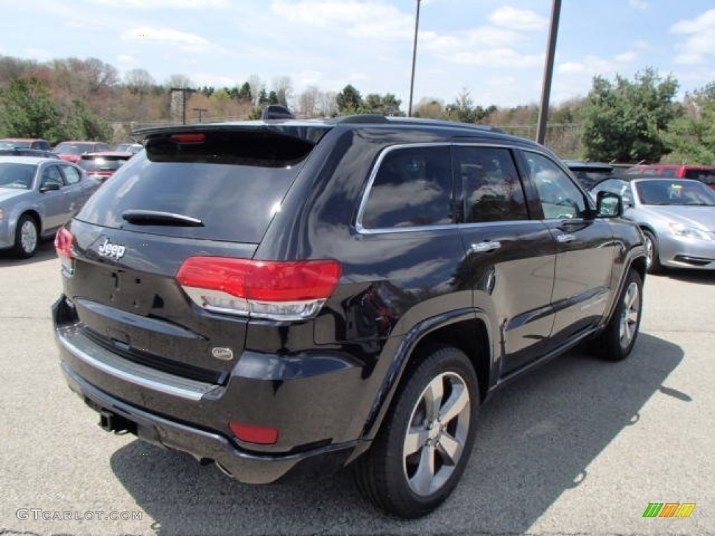 2014 Grand Cherokee Overland 4x4 - Brilliant Black Crystal Pearl / Overland Nepal Jeep Brown Light Frost photo #6