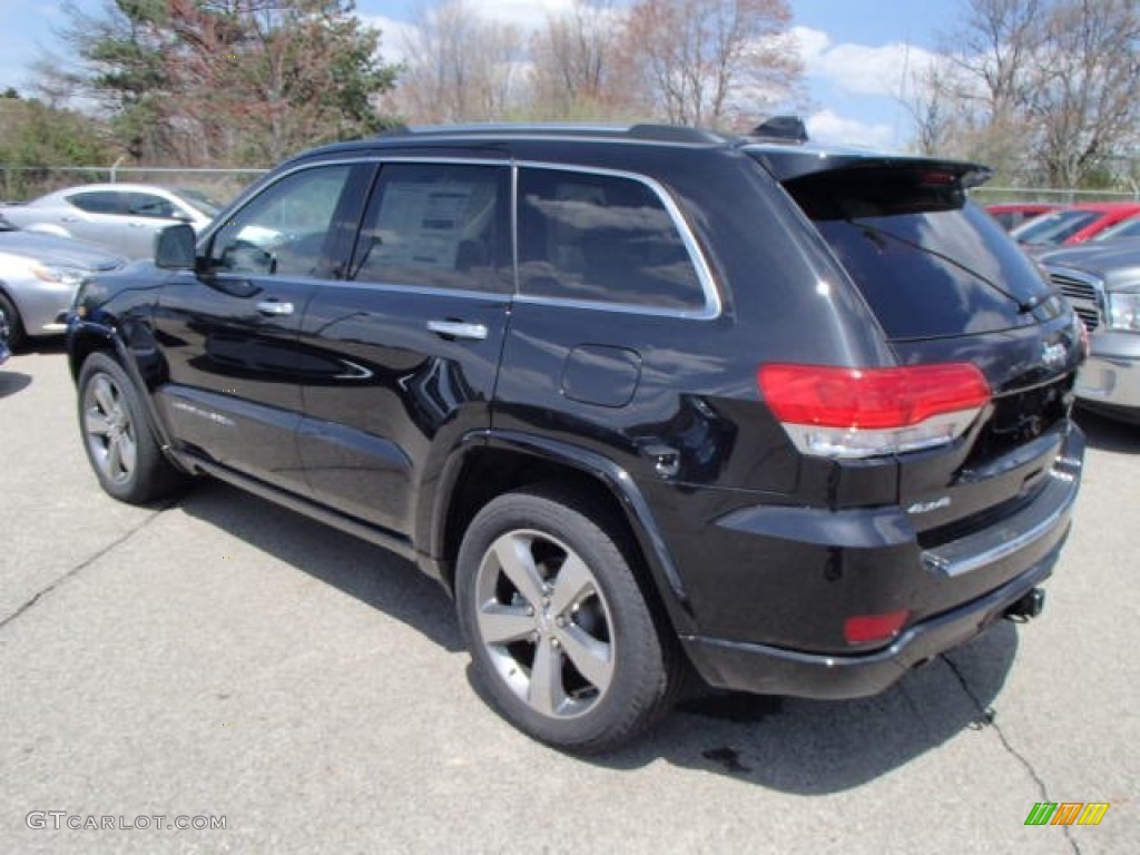 2014 Grand Cherokee Overland 4x4 - Brilliant Black Crystal Pearl / Overland Nepal Jeep Brown Light Frost photo #8