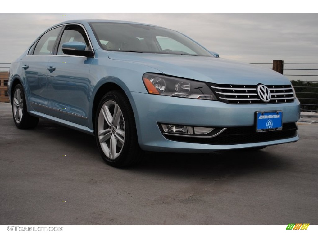 2013 Passat TDI SEL - Glacier Blue Metallic / Cornsilk Beige photo #1