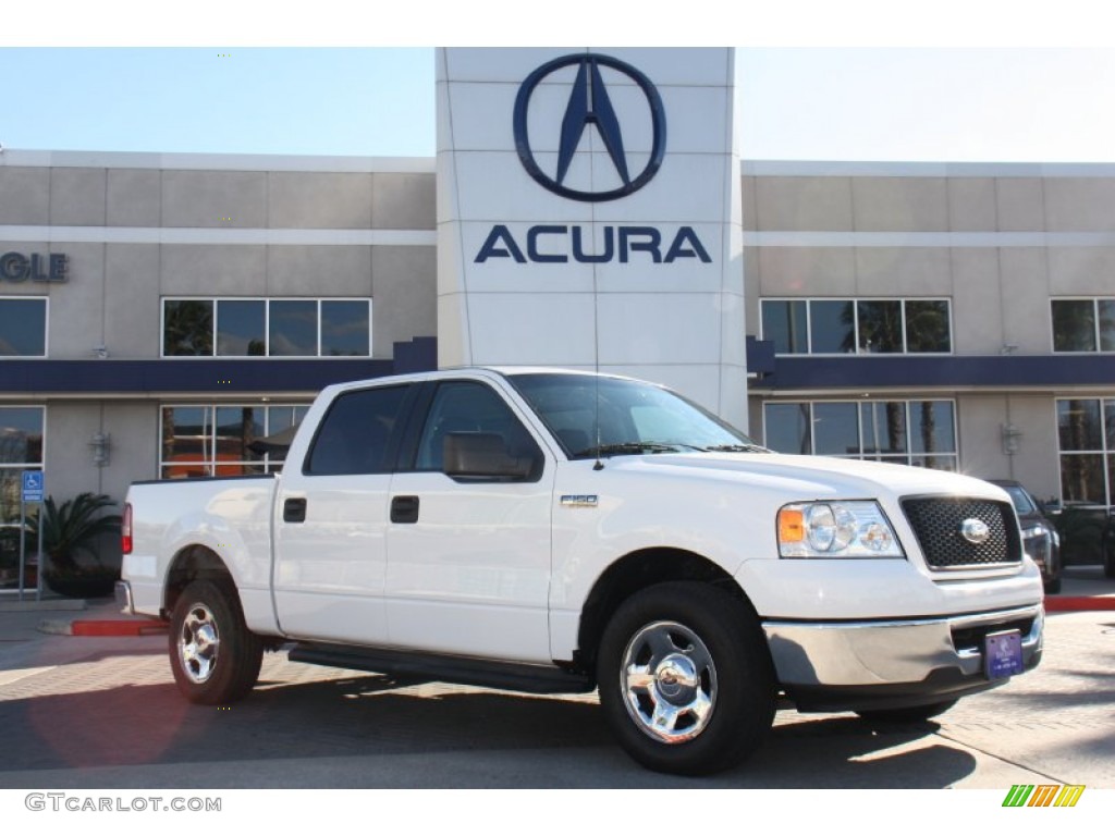 2006 F150 XLT SuperCrew - Oxford White / Tan photo #1