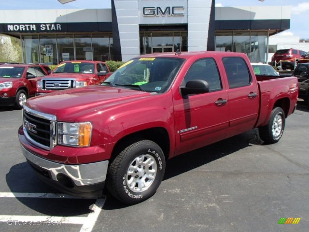 2007 Sierra 1500 Z71 Crew Cab 4x4 - Sport Dark Red Metallic / Ebony Black photo #2