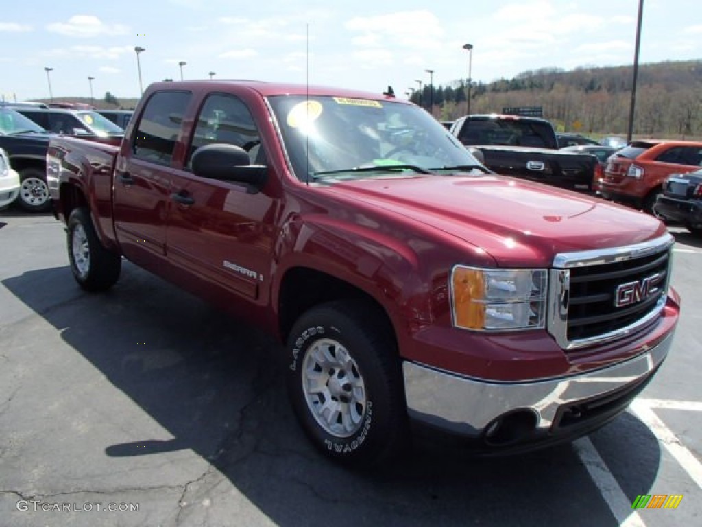2007 Sierra 1500 Z71 Crew Cab 4x4 - Sport Dark Red Metallic / Ebony Black photo #4