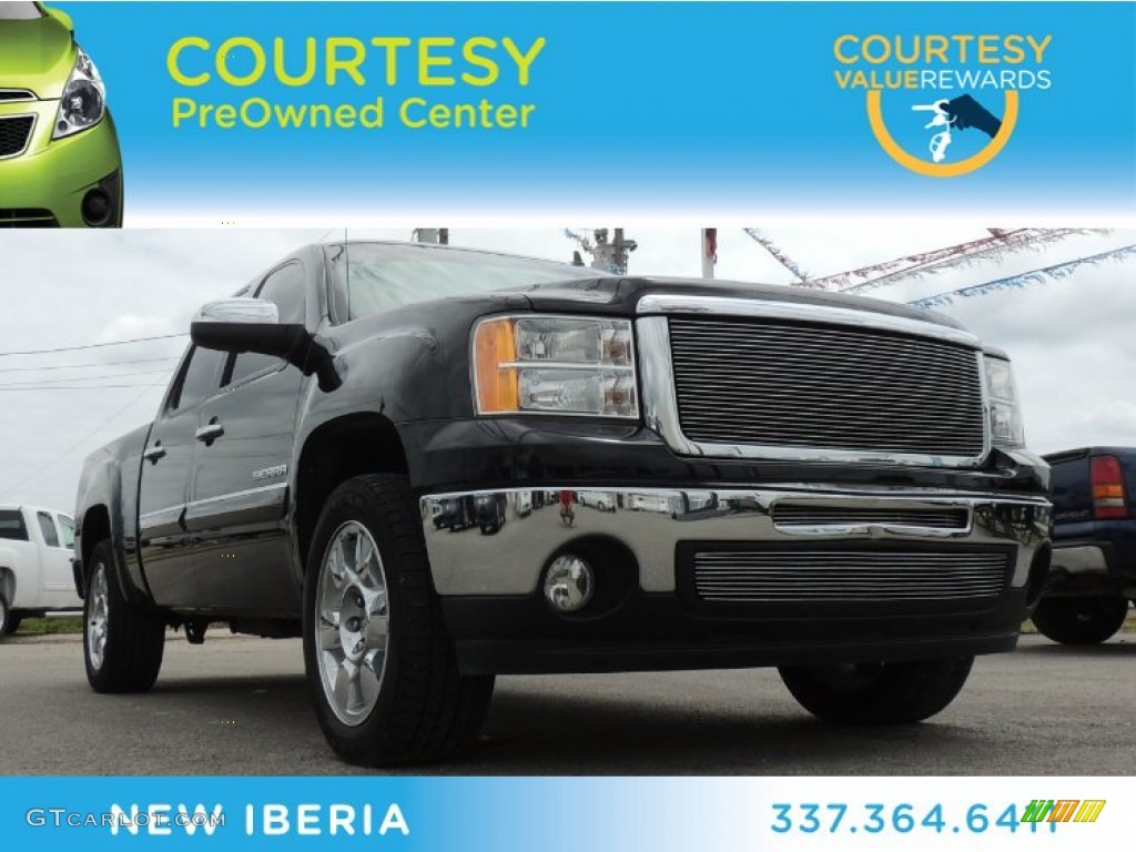 2010 Sierra 1500 SLE Crew Cab - Onyx Black / Ebony photo #1