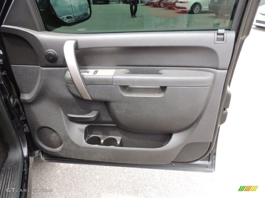 2010 GMC Sierra 1500 SLE Crew Cab Ebony Door Panel Photo #80321275