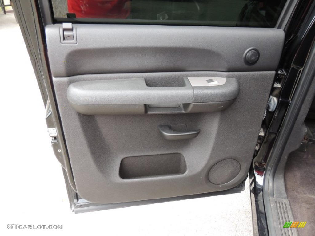 2010 GMC Sierra 1500 SLE Crew Cab Ebony Door Panel Photo #80321360