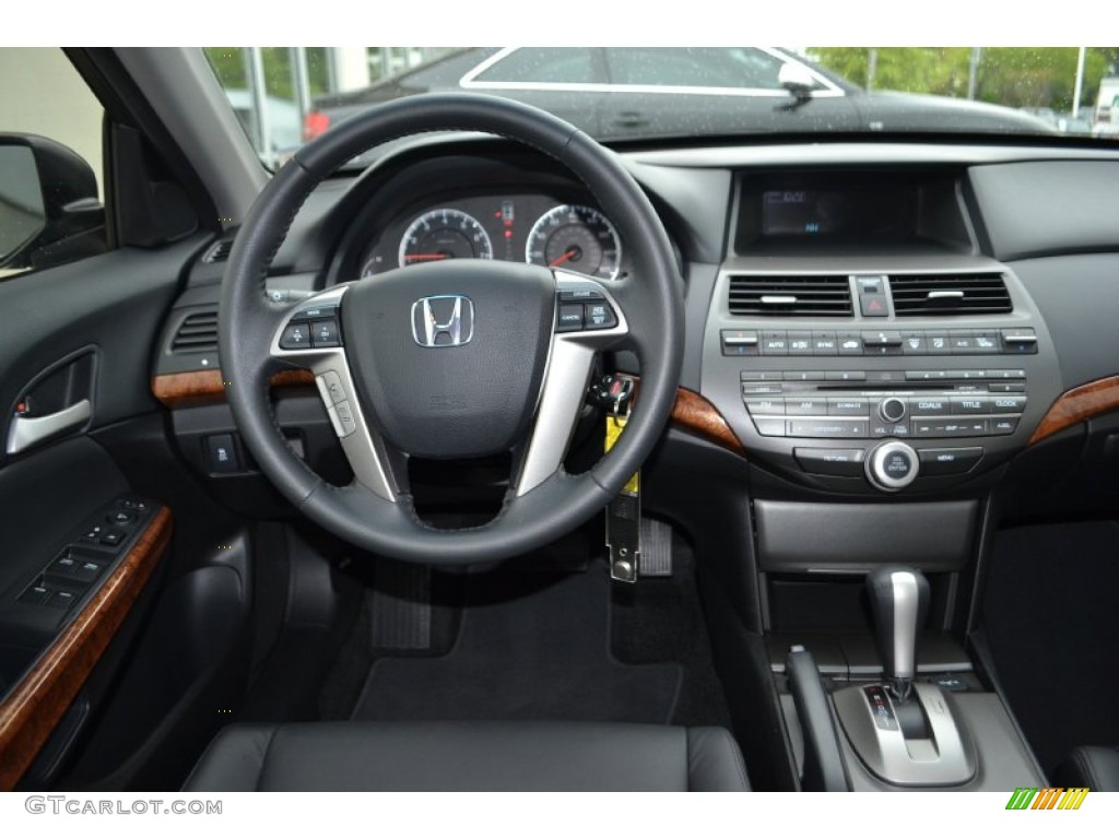 2012 Honda Accord EX-L Sedan Black Dashboard Photo #80321576