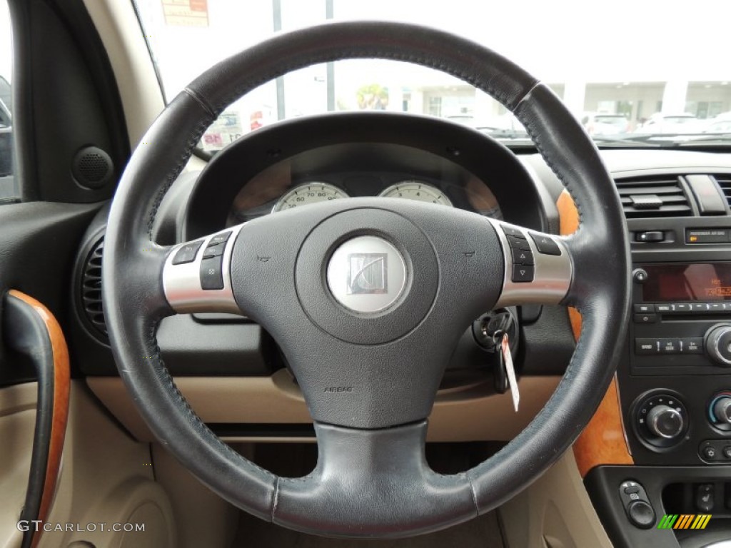 2007 Saturn VUE V6 Tan Steering Wheel Photo #80322017