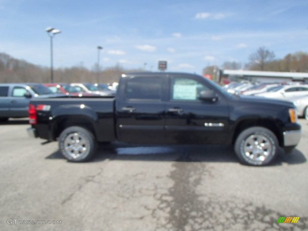 2013 Sierra 1500 SLT Crew Cab 4x4 - Onyx Black / Ebony photo #5