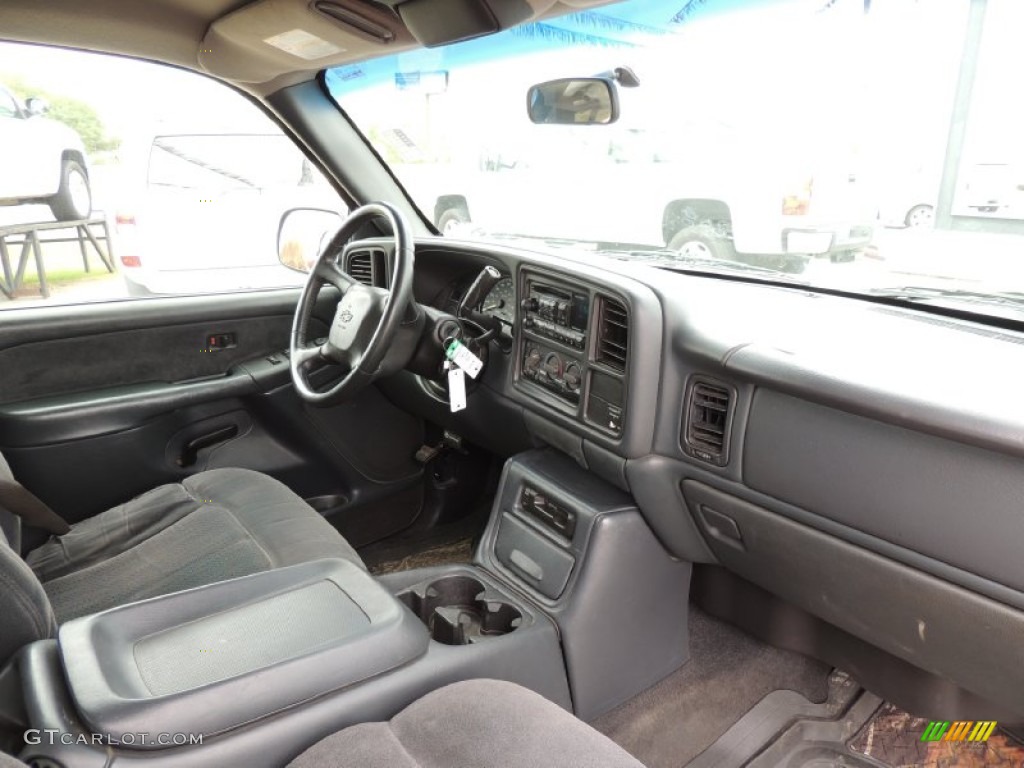 Graphite Gray Interior 2002 Chevrolet Silverado 1500 LS Extended Cab Photo #80324279