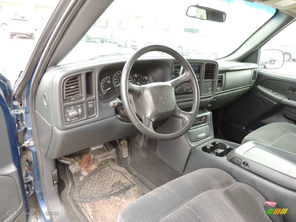 Graphite Gray Interior 2002 Chevrolet Silverado 1500 LS Extended Cab Photo #80324402