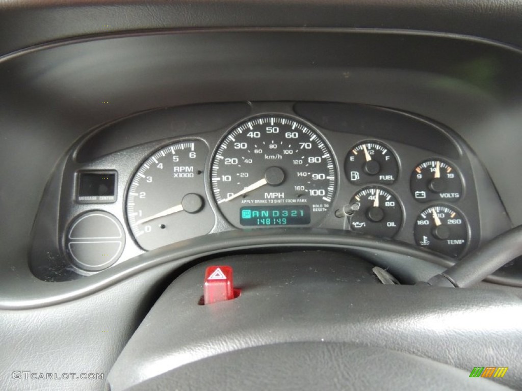 2002 Chevrolet Silverado 1500 LS Extended Cab Gauges Photo #80324444
