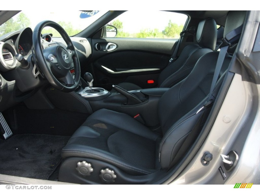 Black Leather Interior 2010 Nissan 370Z Sport Touring Coupe Photo #80325140