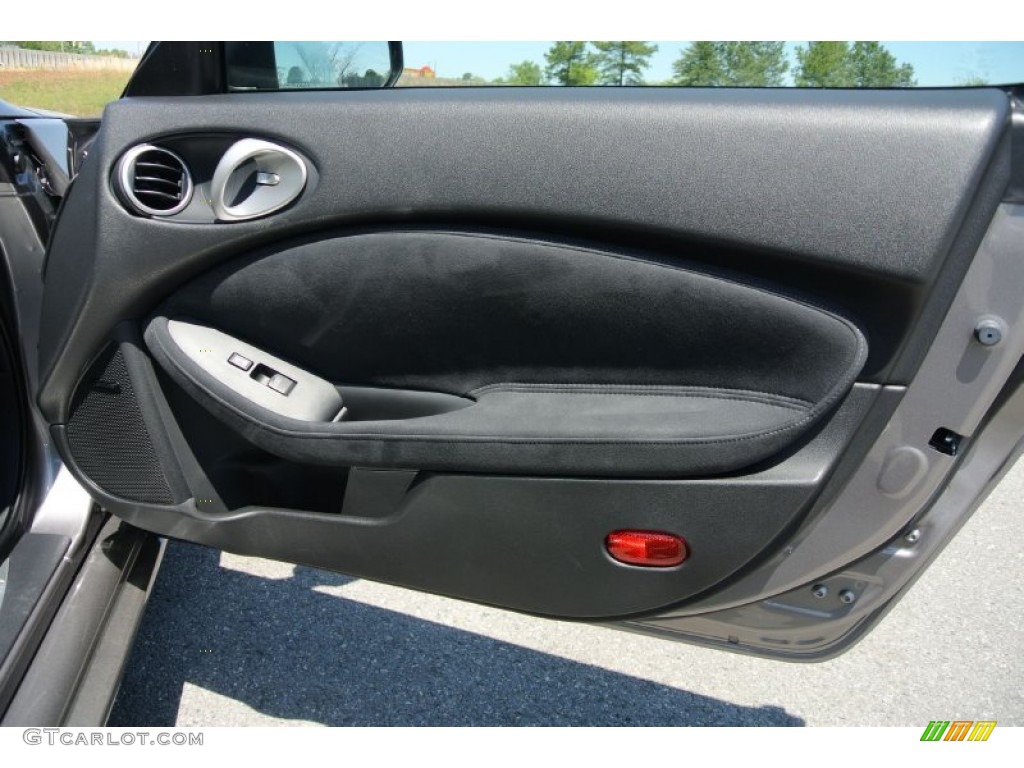 2010 Nissan 370Z Sport Touring Coupe Black Leather Door Panel Photo #80325441