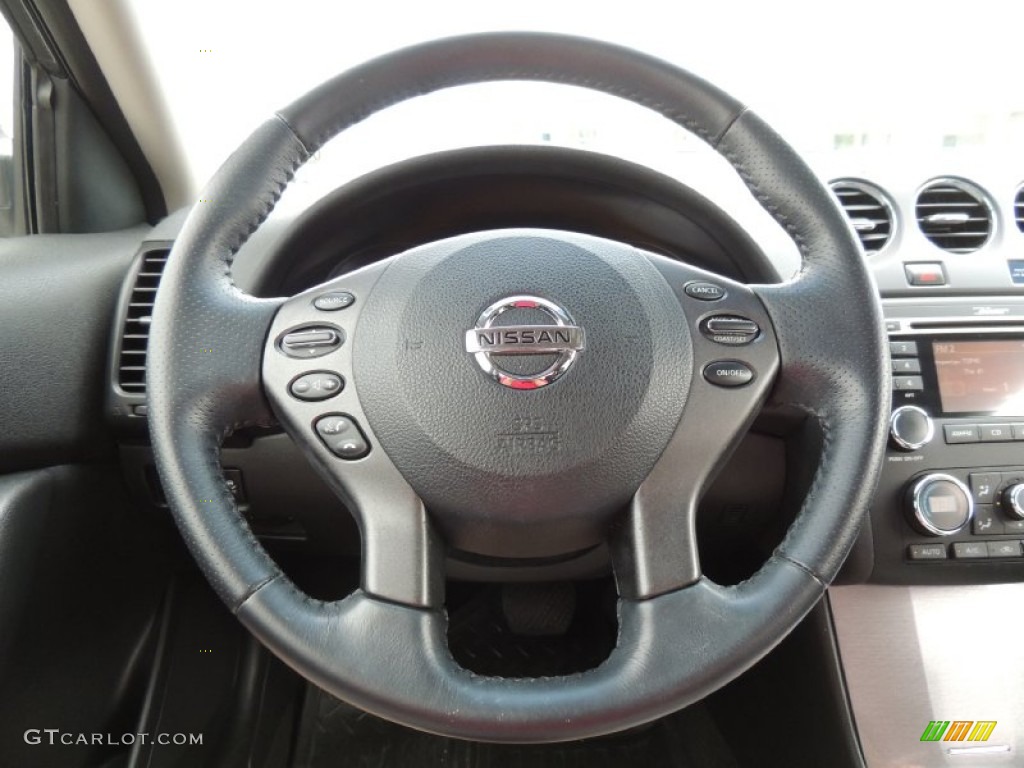 2011 Nissan Altima 2.5 SL Charcoal Steering Wheel Photo #80325593