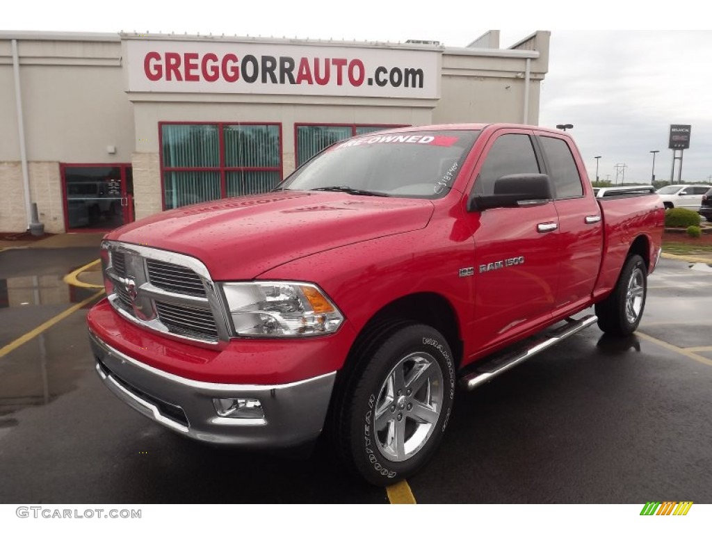 2012 Ram 1500 Big Horn Quad Cab 4x4 - Flame Red / Dark Slate Gray/Medium Graystone photo #1