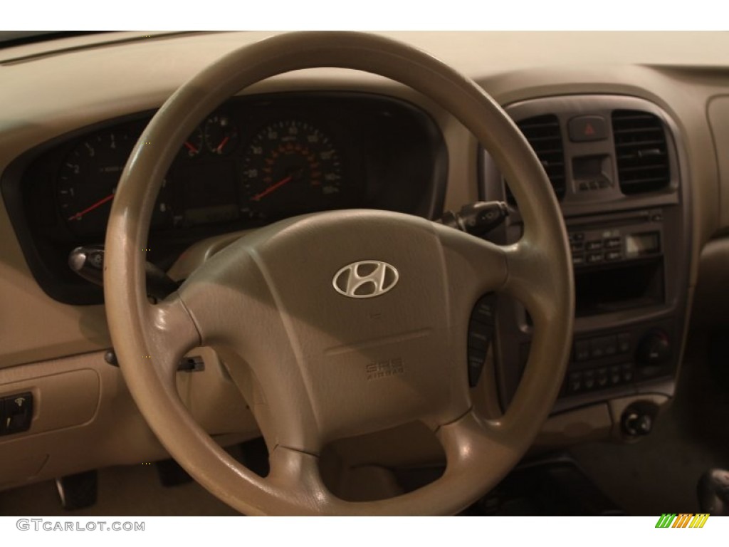 2002 Hyundai Sonata Standard Sonata Model Beige Steering Wheel Photo #80326562