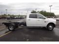 2011 Bright White Dodge Ram 3500 HD Laramie Crew Cab 4x4 Chassis  photo #4