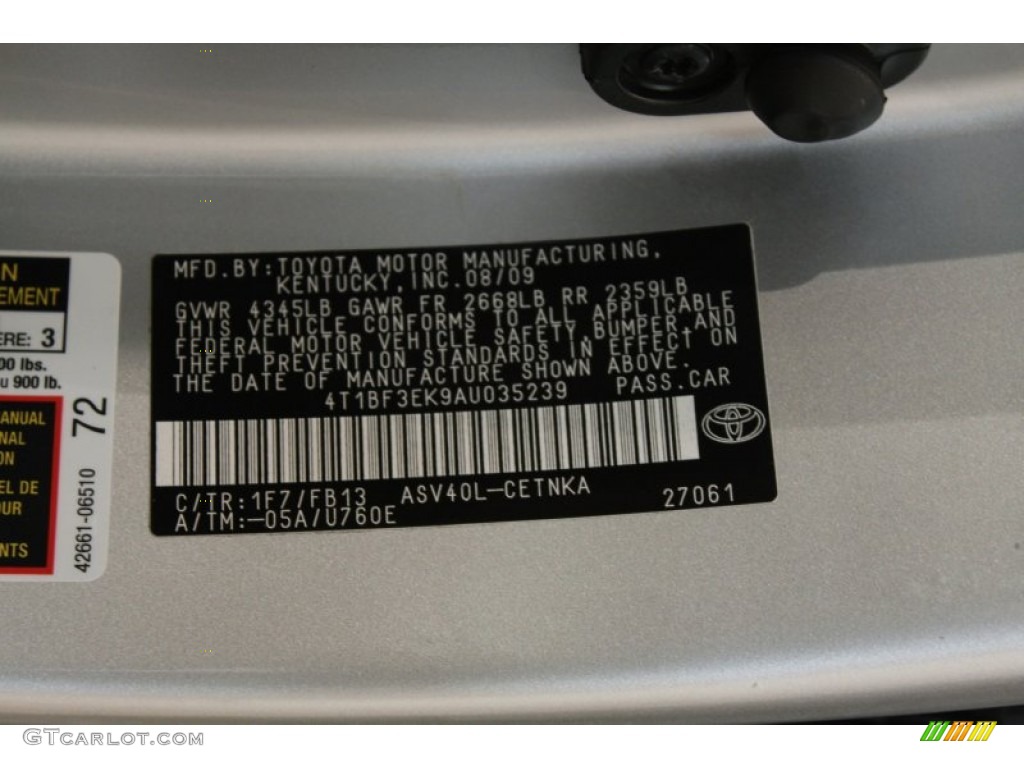 2010 Camry LE - Classic Silver Metallic / Ash Gray photo #17