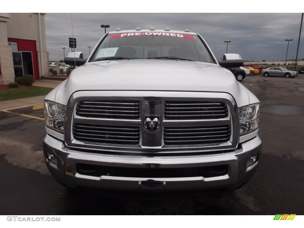 2010 Ram 3500 Laramie Crew Cab 4x4 Dually - Bright White / Light Pebble Beige/Bark Brown photo #2