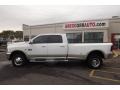 2010 Bright White Dodge Ram 3500 Laramie Crew Cab 4x4 Dually  photo #8