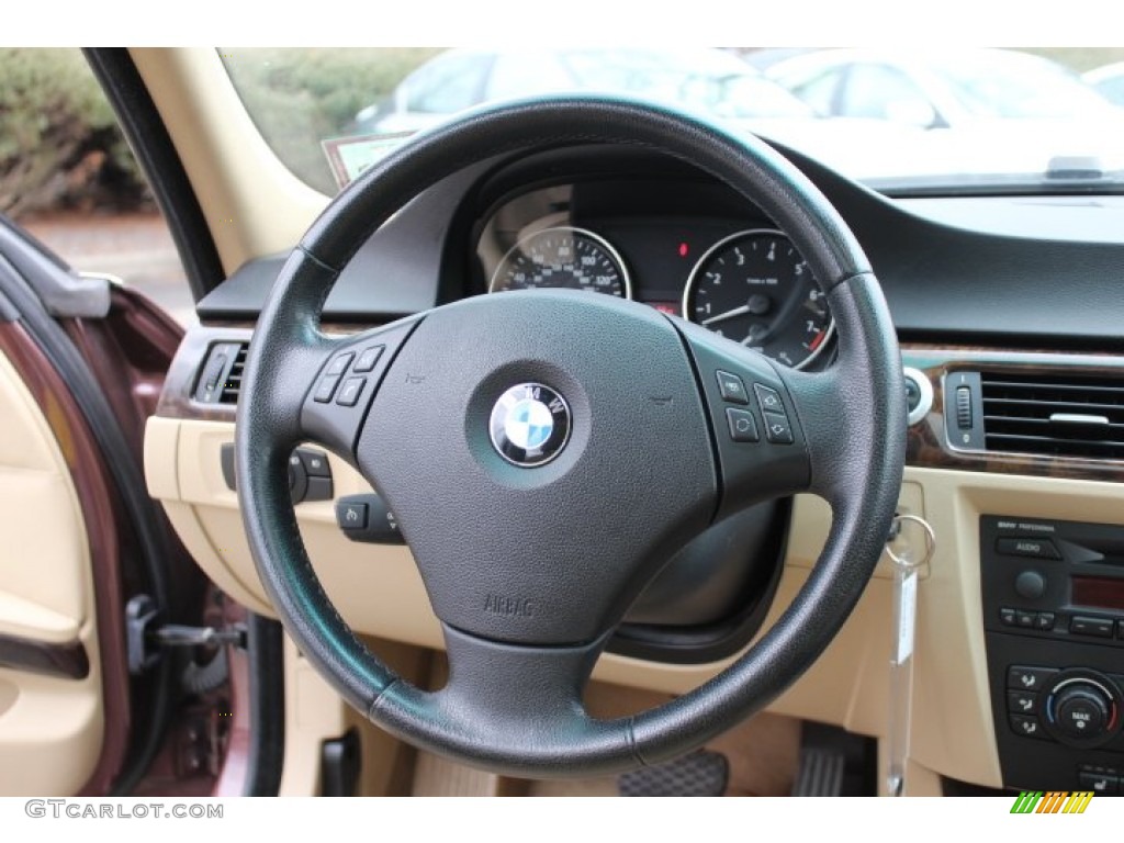 2006 3 Series 330xi Sedan - Barrique Red Metallic / Beige photo #14