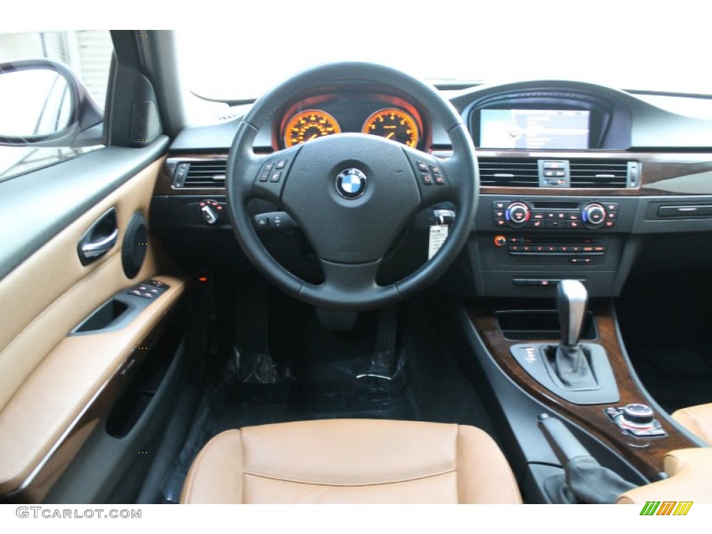 2011 BMW 3 Series 328i Sedan Saddle Brown Dakota Leather Dashboard Photo #80329862