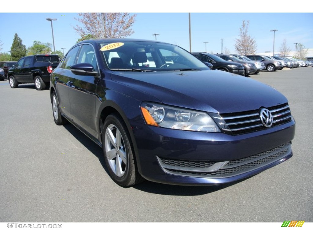 Night Blue Metallic 2012 Volkswagen Passat 2.5L SE Exterior Photo #80332880