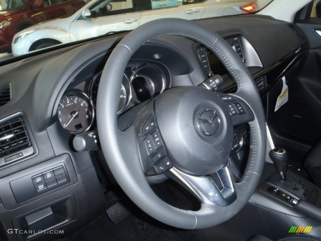 2013 Mazda CX-5 Touring Black Steering Wheel Photo #80334181