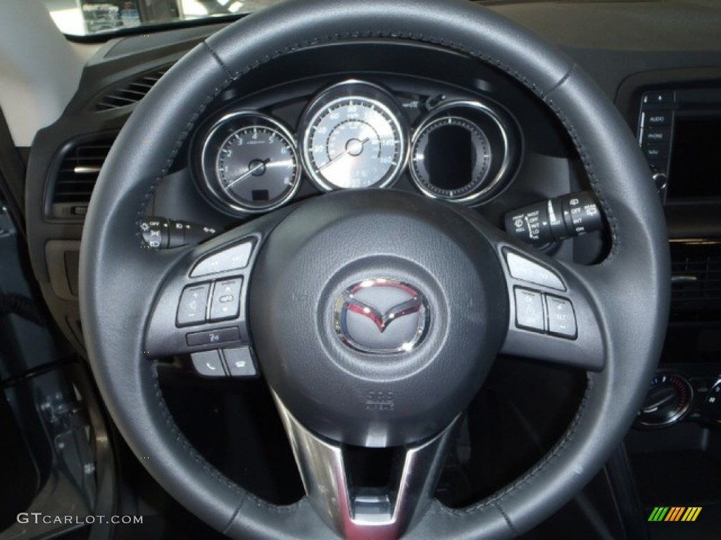 2013 Mazda CX-5 Touring Black Steering Wheel Photo #80334206