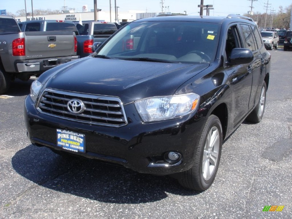 2009 Highlander Sport 4WD - Black / Black photo #1