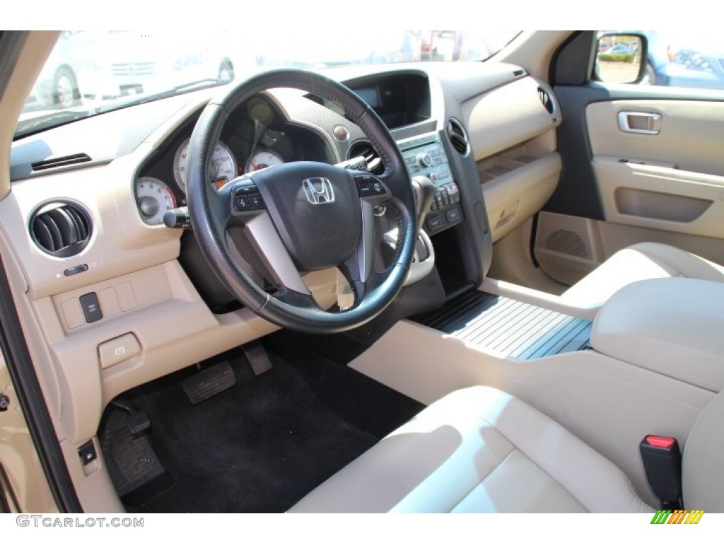 Beige Interior 2011 Honda Pilot EX-L 4WD Photo #80335153