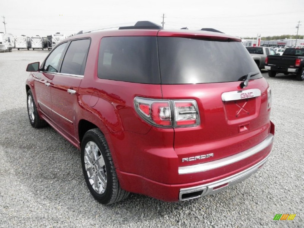 2013 Acadia Denali - Crystal Red Tintcoat / Cocoa Dune photo #27