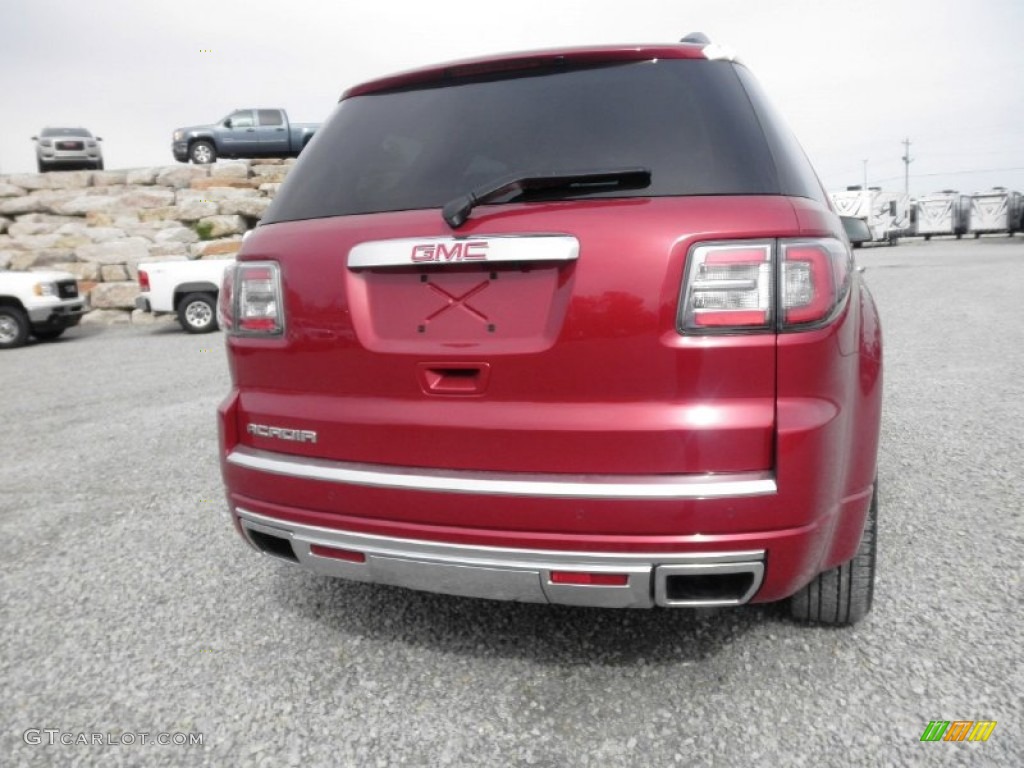 2013 Acadia Denali - Crystal Red Tintcoat / Cocoa Dune photo #31