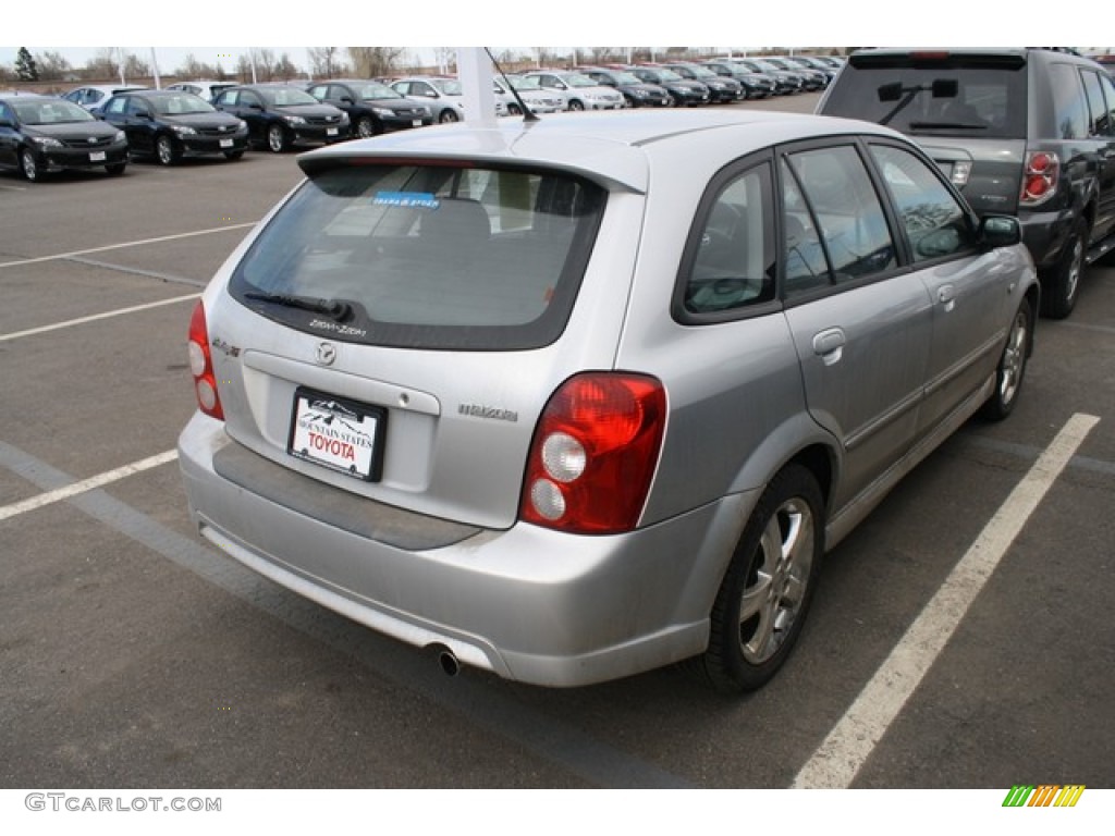 2003 Protege 5 Wagon - Sunlight Silver Metallic / Gray photo #2
