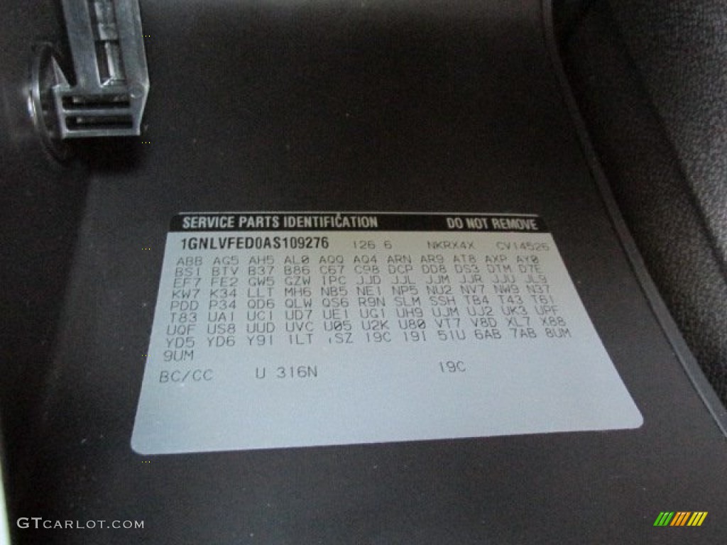 2010 Traverse Color Code 316N for Gold Mist Metallic Photo #80339807
