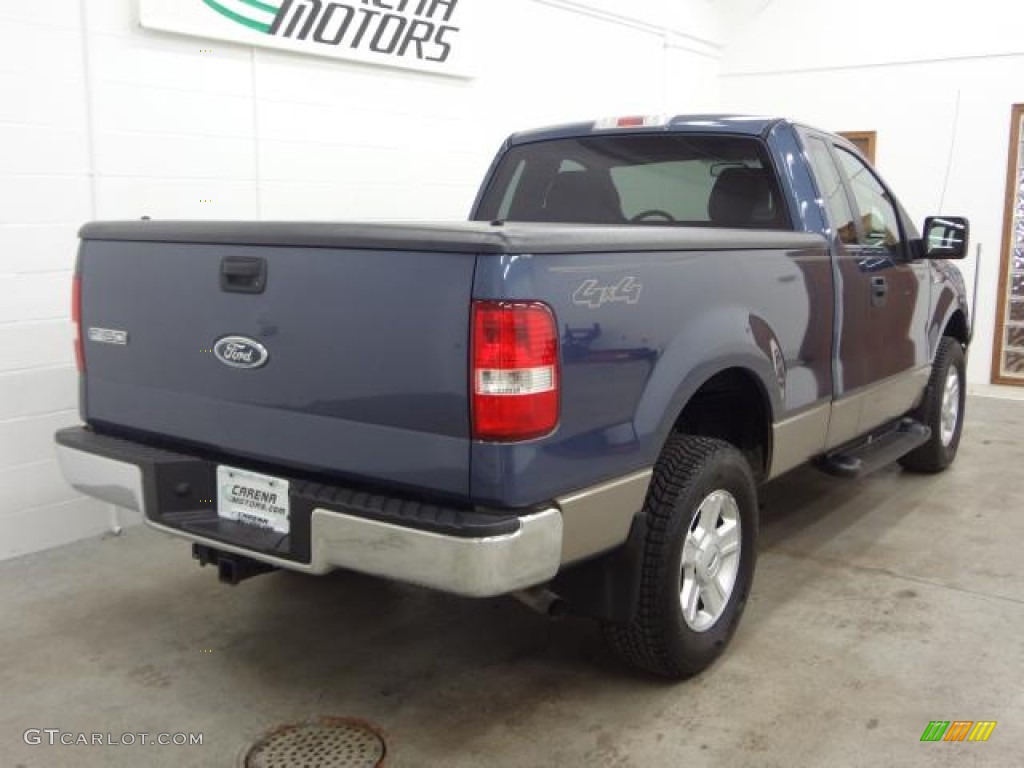 2005 F150 XLT Regular Cab 4x4 - Medium Wedgewood Blue Metallic / Tan photo #6