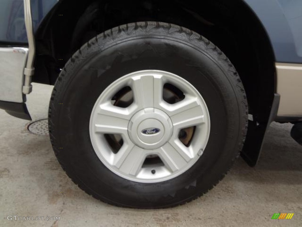2005 F150 XLT Regular Cab 4x4 - Medium Wedgewood Blue Metallic / Tan photo #31