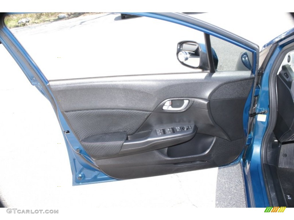2012 Civic Si Sedan - Dyno Blue Pearl / Black photo #18