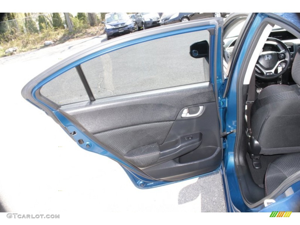 2012 Civic Si Sedan - Dyno Blue Pearl / Black photo #19