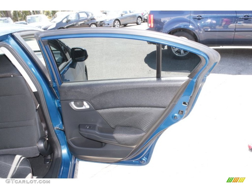 2012 Civic Si Sedan - Dyno Blue Pearl / Black photo #20