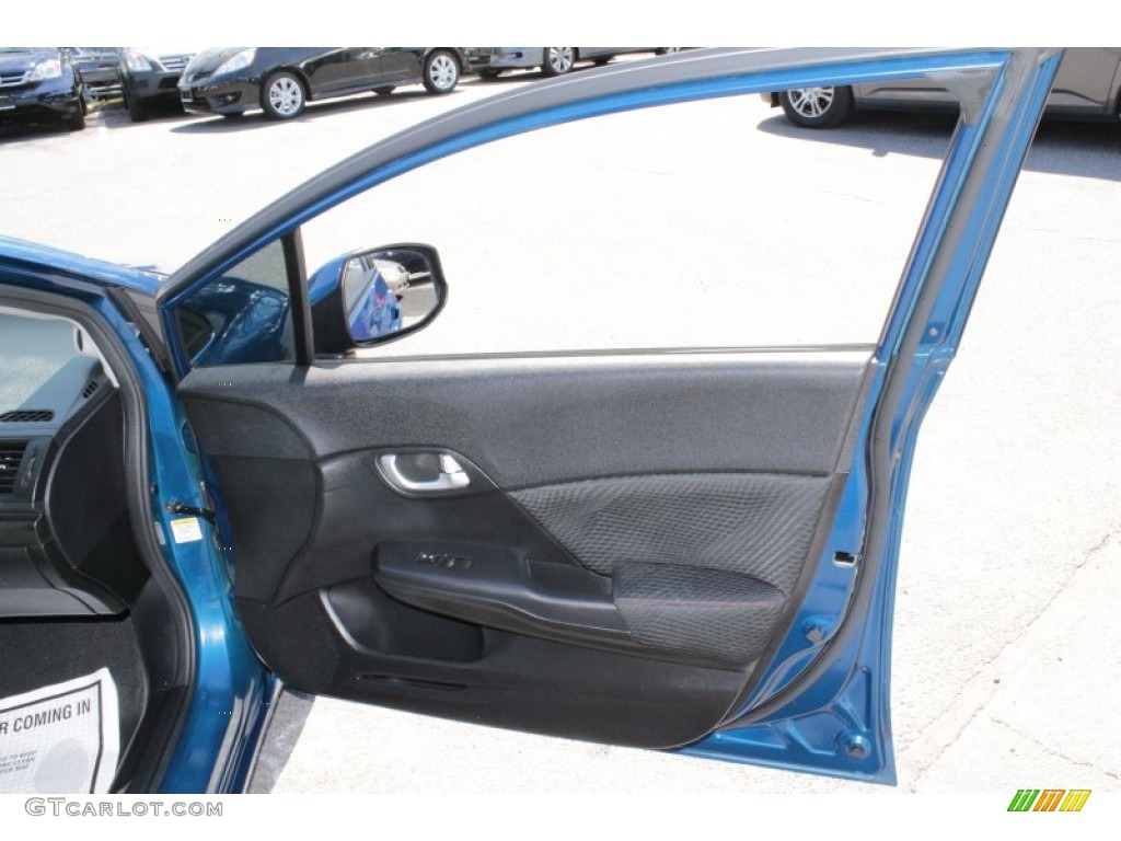 2012 Civic Si Sedan - Dyno Blue Pearl / Black photo #21