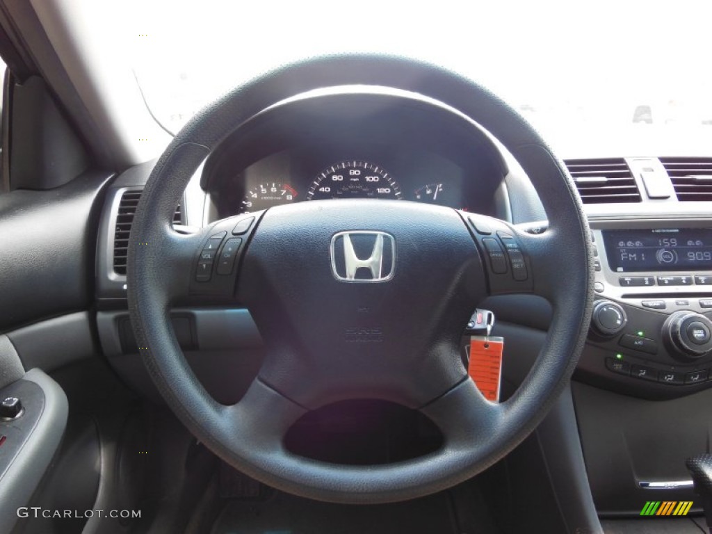 2007 Honda Accord SE V6 Sedan Gray Steering Wheel Photo #80342323