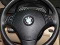 2007 BMW 3 Series Beige Interior Steering Wheel Photo