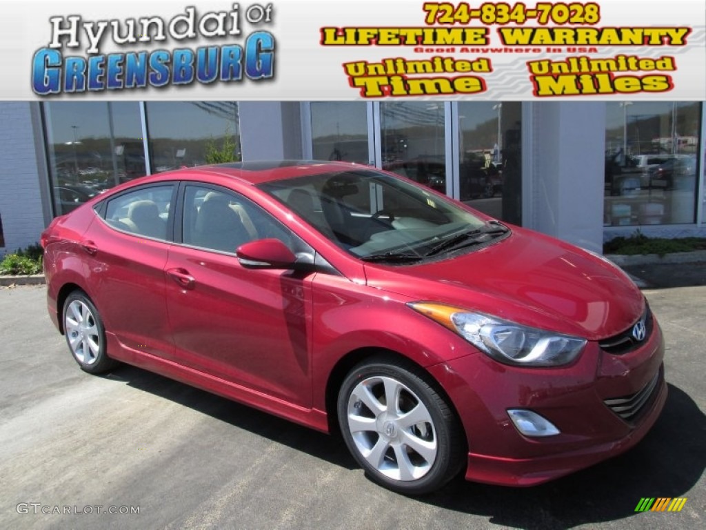 2013 Elantra Limited - Sparkling Ruby / Beige photo #1
