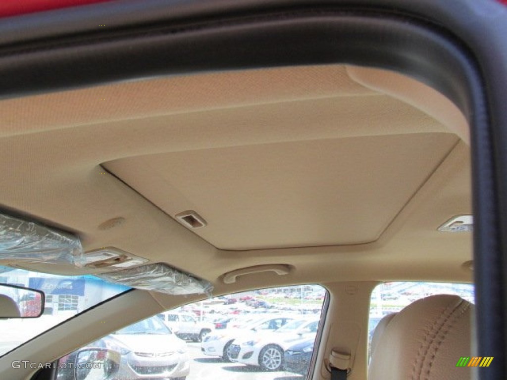 2013 Elantra Limited - Sparkling Ruby / Beige photo #5